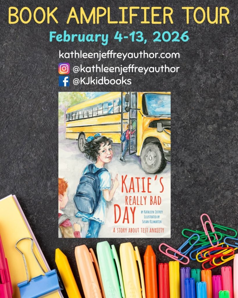 banner with school bus and Katie